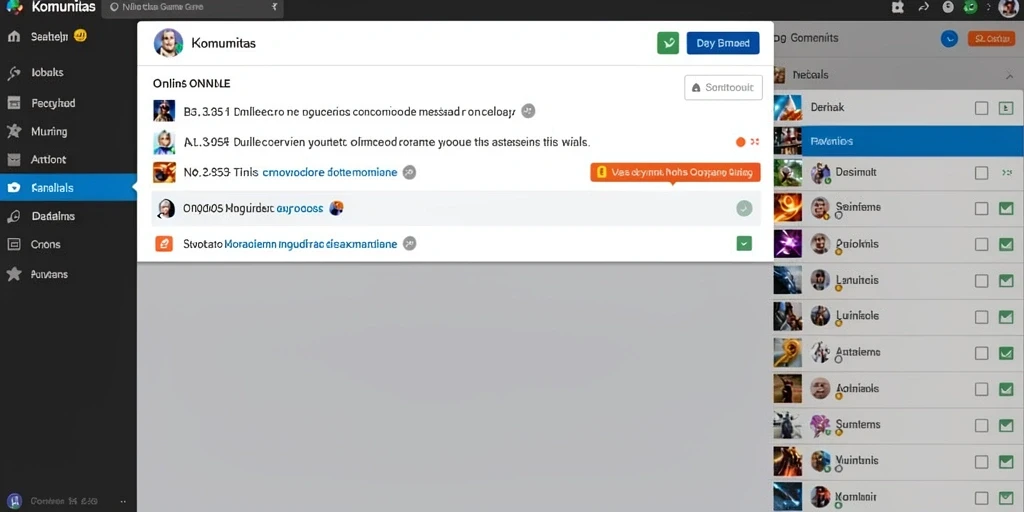 kaostogel - Fitur live chat untuk interaksi antar pemain.